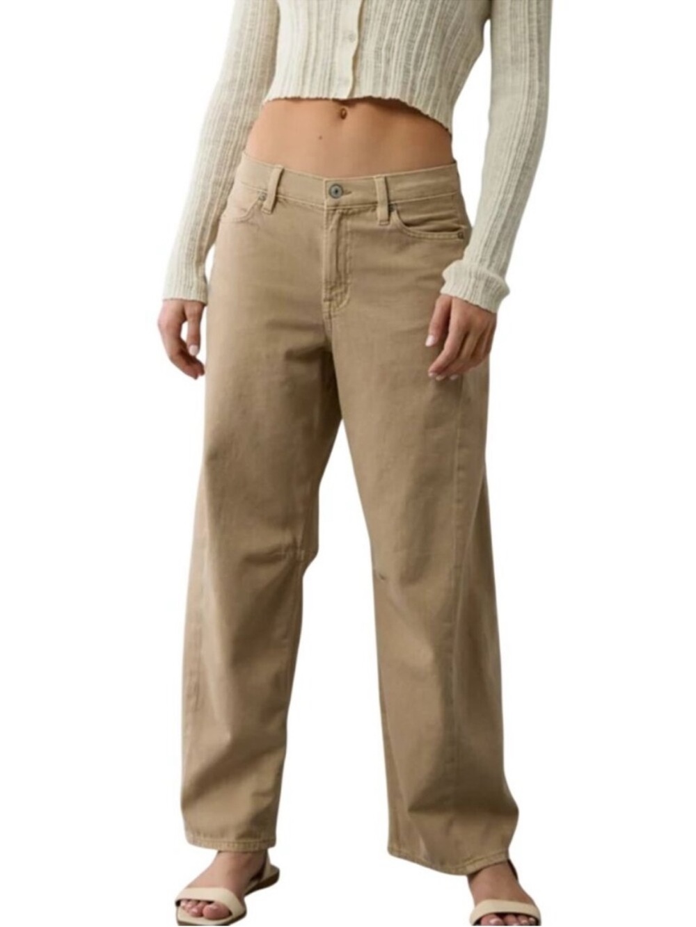 American Eagle Outfitters Straight-Leg Jeans - Tan